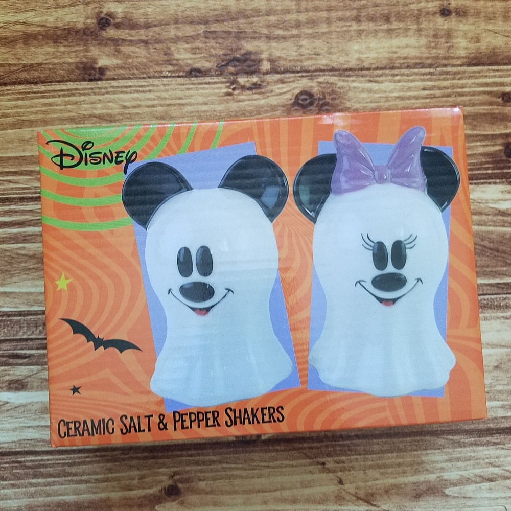 Disney Mickey Minnie Mouse Ghost Salt & Pepper Shakers Halloween - Picture 3 of 9